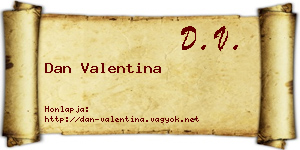 Dan Valentina névjegykártya
